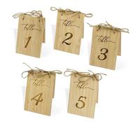 Números Mesa Boda 5 Pcs Wooden Wedding Table Number Set,Reusable Seating Chart Card For Events Or Catering Decoration(Numbers 1-5)