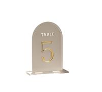 Números Mesa Boda Frosted Acrylic Table Numbers Black Sign Wedding Decor Party Signage with 1-20 Gold White Seat Label(Frosted,Table Number 1-20)