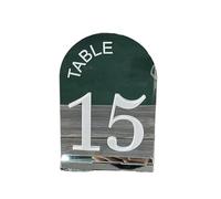 Números Mesa Boda Gold Mirror Wedding Table Numbers Signs 3D Decor with Stand(Silver,Table 1-10)