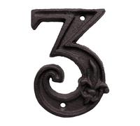 Números metálicos para puertas de casa, Números de puerta de casa de metal negro de varios tamaños(3)