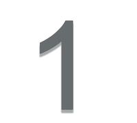 Números metálicos para puertas de casa, Números de puerta grandes, placas de puerta de Metal flotantes de 15-20cm, señales de dirección de casa for puerta al aire libre(Number 1,15CM)