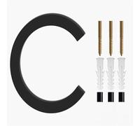 Números para buzones, 1 número de casa flotante, letras modernas del alfabeto for puerta, números 3D negros for exteriores, placas dirección for, pared(C)