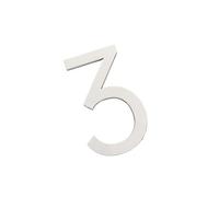 Números para buzones, Blanco autoadhesivo de acrílico la placa matrícula puerta 3D y tamaños múltiples del oro(White 3,5x3.3cm)