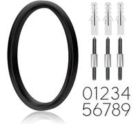 Números para buzones, Letras flotantes de número casa 125 mm, números metal, letrero dirección, placas for puertas, hogar, exterior, placa 5 pulgadas, for buzón correo doméstico, del 0 al 9(Number 3)