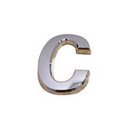 Números para buzones, Paquete de números casa 10 plateados, varios tamaños(Letter C,5cm)