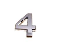 Números para buzones, Paquete de números casa 10 plateados, varios tamaños(Number 4,7cm)