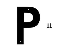 Números Para Casa Exterior 2,5/3/4/5 pulgadas, 1 Uds., número de casa, dirección, calle, placa señal Metal hierro, placas colgantes Dec, letras for jardín(P,2.5inch)