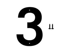 Números Para Casa Exterior 2,5/3/4/5 pulgadas, 1 Uds., número de casa, dirección, calle, placa señal Metal hierro, placas colgantes Dec, letras for jardín(3,4inch)