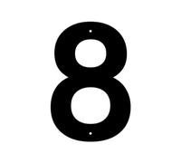 Números Para Casa Exterior 2,5/3/4/5 pulgadas, 1 Uds., número de casa, dirección, calle, placa señal Metal hierro, placas colgantes Dec, letras for jardín(8,2.5inch)
