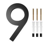 Números Para Casa Exterior Dirección Gran puerta moderna Alfabeto Casa flotante Número Letras Signo # 0-9 Números negros 125 mm 5 en el hogar al aire libre(9)