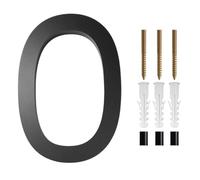 Números Para Casa Exterior Dirección Gran puerta moderna Alfabeto Casa flotante Número Letras Signo # 0-9 Números negros 125 mm 5 en el hogar al aire libre(0)