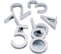 NúMeros Para Casas Números de casa 1 pieza 60 mm Número exterior autoadhesivos for exteriores Pegatinas for puertas Señal dirección buzón 2,35 pulgadas Plástico 3D # 0-9(Silver,5)