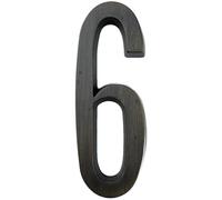 NúMeros Para Casas Números de casa 1 unidad, 101mm, número Metal, números autoadhesivos for exteriores, pegatinas for puerta buzón, aleación Zinc plateada/negra 4 pulgadas #0-9(Noir,6)