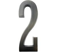 NúMeros Para Casas Números de casa 1 unidad, 101mm, número Metal, números autoadhesivos for exteriores, pegatinas for puerta buzón, aleación Zinc plateada/negra 4 pulgadas #0-9(Noir,2)