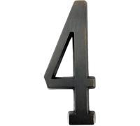 NúMeros Para Casas Números de casa 1 unidad, 101mm, número Metal, números autoadhesivos for exteriores, pegatinas for puerta buzón, aleación Zinc plateada/negra 4 pulgadas #0-9(Noir,4)