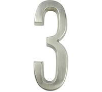 NúMeros Para Casas Números de casa 1 unidad, 101mm, número Metal, números autoadhesivos for exteriores, pegatinas for puerta buzón, aleación Zinc plateada/negra 4 pulgadas #0-9(Silver,3)