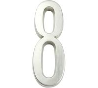 NúMeros Para Casas Números de casa 1 unidad, 101mm, número Metal, números autoadhesivos for exteriores, pegatinas for puerta buzón, aleación Zinc plateada/negra 4 pulgadas #0-9(Silver,8)