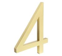 números para la puerta principal, Letrero flotante con número de casa moderno 4/6 pulgadas, dorado, 10/15 cm, for exteriores, for señalización edificios modernos(15cm 4)