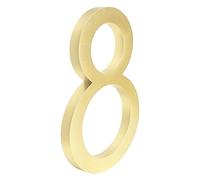 números para la puerta principal, Letrero flotante con número de casa moderno 4/6 pulgadas, dorado, 10/15 cm, for exteriores, for señalización edificios modernos(15cm 8)