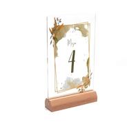 Números para Mesa de Eventos Hechos con Cristal y Madera, Meseros Boda ¡Sorprende a los Invitados en tu Boda! 1-20 y 1-25