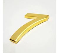 Números Placa Casa Autoadhesivos 3D 0-9 10cm Dorado Galvanoplastia Placas Puerta Modernas Número Dirección Hotel Dígito Adhesivos Pared Letrero, para Exterior Interior Apartamento Buzones Correo (7)