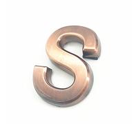 NúMeros Placa Casa Autoadhesivos 3D 5cm 0-9 Letra A-Z Dash Sign NúMero Puerta Color Rojo Bronce Moderno DireccióN DíGitos 3M Adhesiva ABS Galvanoplastia, para BuzóN Hotel Signo GuióN (S)