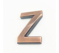 NúMeros Placa Casa Autoadhesivos 3D 5cm 0-9 Letra A-Z Dash Sign NúMero Puerta Color Rojo Bronce Moderno DireccióN DíGitos 3M Adhesiva ABS Galvanoplastia, para BuzóN Hotel Signo GuióN (Z)