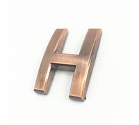 NúMeros Placa Casa Autoadhesivos 3D 5cm 0-9 Letra A-Z Dash Sign NúMero Puerta Color Rojo Bronce Moderno DireccióN DíGitos 3M Adhesiva ABS Galvanoplastia, para BuzóN Hotel Signo GuióN (H)
