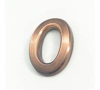 NúMeros Placa Casa Autoadhesivos 3D 5cm 0-9 Letra A-Z Dash Sign NúMero Puerta Color Rojo Bronce Moderno DireccióN DíGitos 3M Adhesiva ABS Galvanoplastia, para BuzóN Hotel Signo GuióN (O)