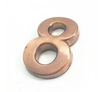 NúMeros Placa Casa Autoadhesivos 3D 5cm 0-9 Letra A-Z Dash Sign NúMero Puerta Color Rojo Bronce Moderno DireccióN DíGitos 3M Adhesiva ABS Galvanoplastia, para BuzóN Hotel Signo GuióN (8)