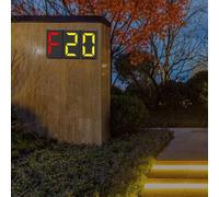 Números solares de casa con RGB que cambia de color iluminado para señal de dirección para montaje en pared al aire libre, sensor automático, impermeable, decoración moderna del hogar, dos opciones de