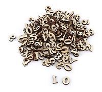 Números y Letras de Madera 200 Piezas A-Z y 0-9 Sin Terminar para Manualidades y Decoración (Figura)