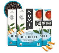 Numi Organic Tea Aged Earl Grey, Full Leaf Black Tea, 18 Count Tea Bags (Pack of 3)