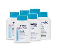 numis med Gel de ducha y gel de baño con pH 5.5 Sensitive - Cuidado de la piel vegano y sin jabón - Gel de ducha para pieles sensibles, bajas en humedad y propensas a alergias en pack de 6 unidades