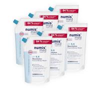 numis med Loción de lavado ph 5.5 - 6 lociones corporales calmantes para pieles muy sensibles y sensibles - cuidado vegano de la piel sin siliconas, parabenos ni aceite mineral - loción (6 x 500 ml)