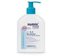 numis med Loción de lavado pH 5.5 - Loción corporal calmante para pieles muy sensibles y sensibles - Loción vegana para el cuidado de la piel sin silicona, parabenos ni aceite mineral - Loción