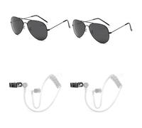 NUMJAW Auriculares de espía, disfraz de espía para mujer, auricular de servicio secreto, gafas de equipo espía negro, accesorios para hombres, disfraz de agente secreto de guardia de seguridad con