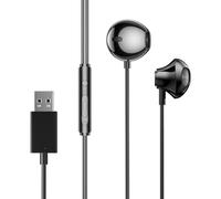 Numlot USB Auriculares intrauditivos PC Auriculares Gaming con Micrófono y Control de Volumen para computadora PC computadora portátil Conferencias Skype Chat