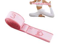 Nummeriertes Widerstandsband Für Dehnung & Kraft - Elastisches Fitnessband Aus Polyester -Baumwolle Für Yoga, Pilates & Reha | Stretching-Gurt Mit 9 Schlaufen Für Home Workout & Gym, 90 x 4 cm
