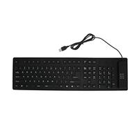 NUMNBE 109 Teclas Plegable Teclado de Silicona Plegable Teclado Flexible con Cable USB Resistente al Polvo Resistente al Polvo para la computadora portátil de Escritorio Office en