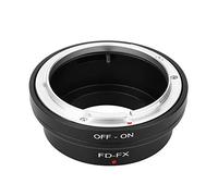 NUMNBE Adaptador de Montura FD a FX para Cámara X, Anillo de Aluminio Negro, Operación Manual Completa - Construcción Metálica Precisa, Enfoque y Apertura Manual, Compatible con X - Pro
