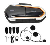 NUMNBE Auriculares Bluetooth para casco con Bluetooth 50 IP54 resistente al agua, sistema de comunicación de motocicleta con cancelación de ruido, función manos libres para una conducción segura