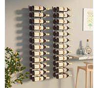 NUMNBE Botellero montado en la pared blanco 24 botellas capacidad pulverizado hierro diseño moderno cocina bar almacenamiento