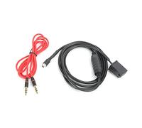NUMNBE Cable Adaptador Entrada AUX para Coche, 3.5mm Macho a Hembra, 1.5m, Compatible Z4 E85 X3 E83 X5 E53 E39 E60 E61 E63 E64 - Alta Sensibilidad, Transmisión de Audio Clara, Fácil