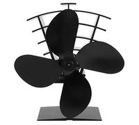 NUMNBE Estufa Leña Pequeña Chimenea Ventilación, Ventilador de 4 Aspas para Calentador de Log - Distribución de Calor Eficiente, Sin Electricidad, Para Hornos y Fireplaces