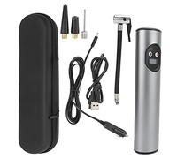NUMNBE Inflador de neumáticos digital compacto con iluminación LED, carcasa de metal, presión digital de neumáticos para coche, moto, bicicleta (gris)
