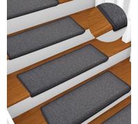 NUMNBE Juego de 15 protectores de peldaños para escaleras, 65 x 25 cm, antideslizantes, lavables, de polipropileno, para protección de escaleras y seguridad