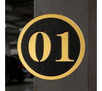 numner 1-5 1-30 1-50 1-100 1-200 Etiquetas Redondas Numeradas Superficie Blanca/negra, Placas Numéricas Acrílicas Con Película Protectora(Black-1-300,D 3 CM)