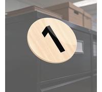 numner Letrero Acrílico Con Número De Casa, Diseño De Grano De Madera Para El Hogar/etiquetas Numeradas De Plástico 1-5 1-100 1-500(A-1-50 D 5 CM)