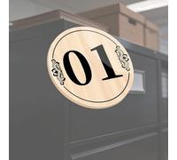 numner Letrero Acrílico Con Número De Casa, Diseño De Grano De Madera Para El Hogar/etiquetas Numeradas De Plástico 1-5 1-100 1-500(C-1-100 D 8 CM)